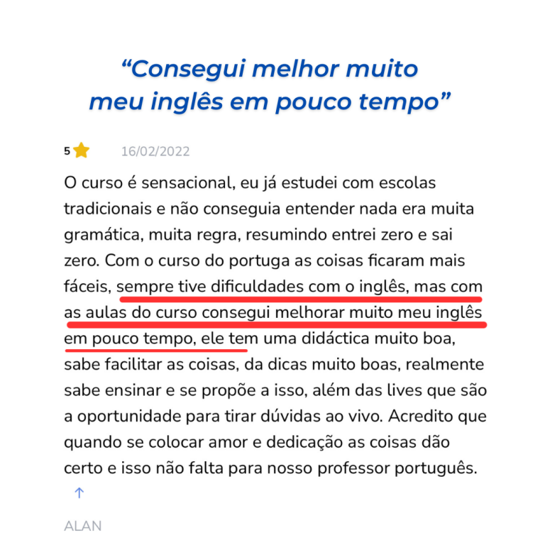 Depoimento de Alan